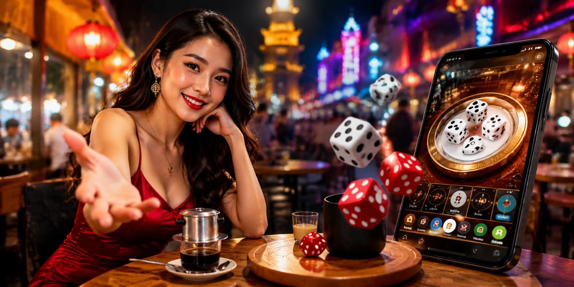 Người dùng tại TP.HCM xem thông tin xổ số và tài xỉu khi uống cà phê