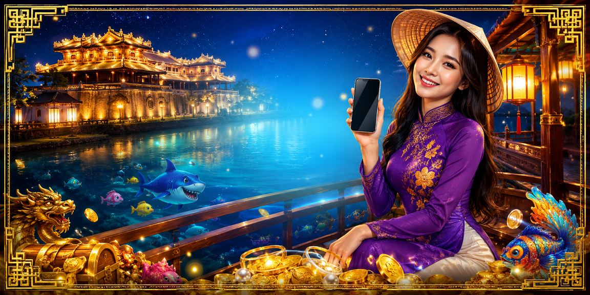 Không gian casino hiện đại tại Việt Nam với ánh đèn rực rỡ và bàn game trực tuyến